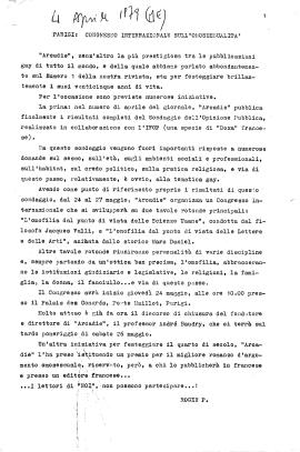 «Parigi: Congresso internazionale sull’omosessualità»