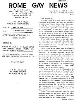 Lettera di Massimo Consoli al Direttore del quotidiano «La Repubblica»