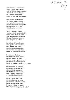 Poesia senza titolo del 27 dicembre 1990