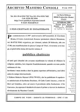 «I non cristiani si organizzano»